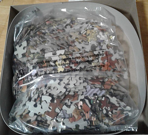 Cabin in the Wild puzzle in plastic bag in box